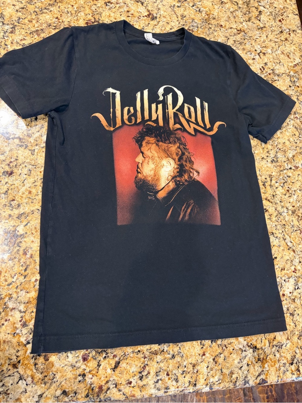 Bella Canvas Black Short Sleeve Tee Jelly Roll 2023 Tour Sz M